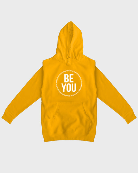 BEYOU Logo Men's Pullover Hoodie(Gold/White)